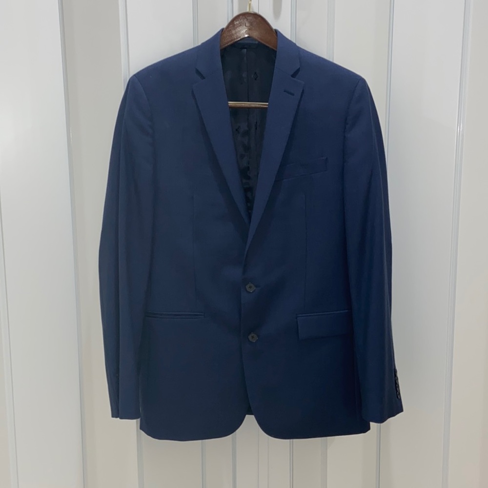 Blue Suit Slim Fit Ryan Seacrest